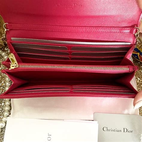 lady dior long wallet on chain